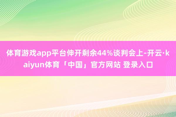 体育游戏app平台伸开剩余44%谈判会上-开云·kaiyun体育「中国」官方网站 登录入口