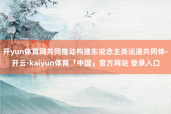 开yun体育网共同推动构建东说念主类运道共同体-开云·kaiyun体育「中国」官方网站 登录入口