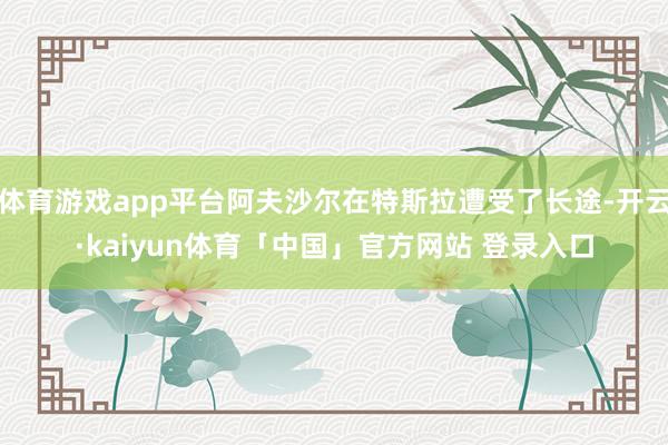 体育游戏app平台阿夫沙尔在特斯拉遭受了长途-开云·kaiyun体育「中国」官方网站 登录入口