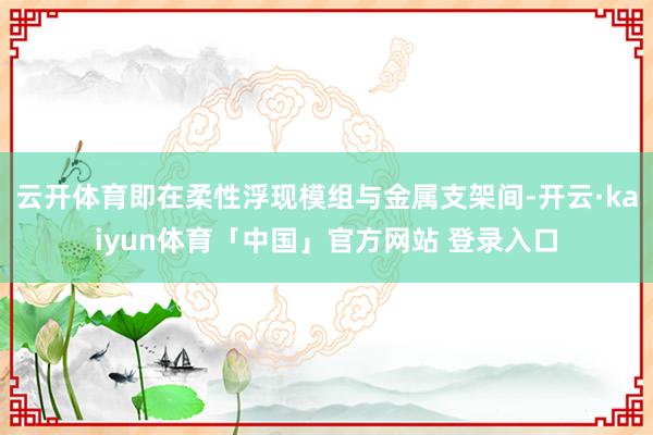 云开体育即在柔性浮现模组与金属支架间-开云·kaiyun体育「中国」官方网站 登录入口